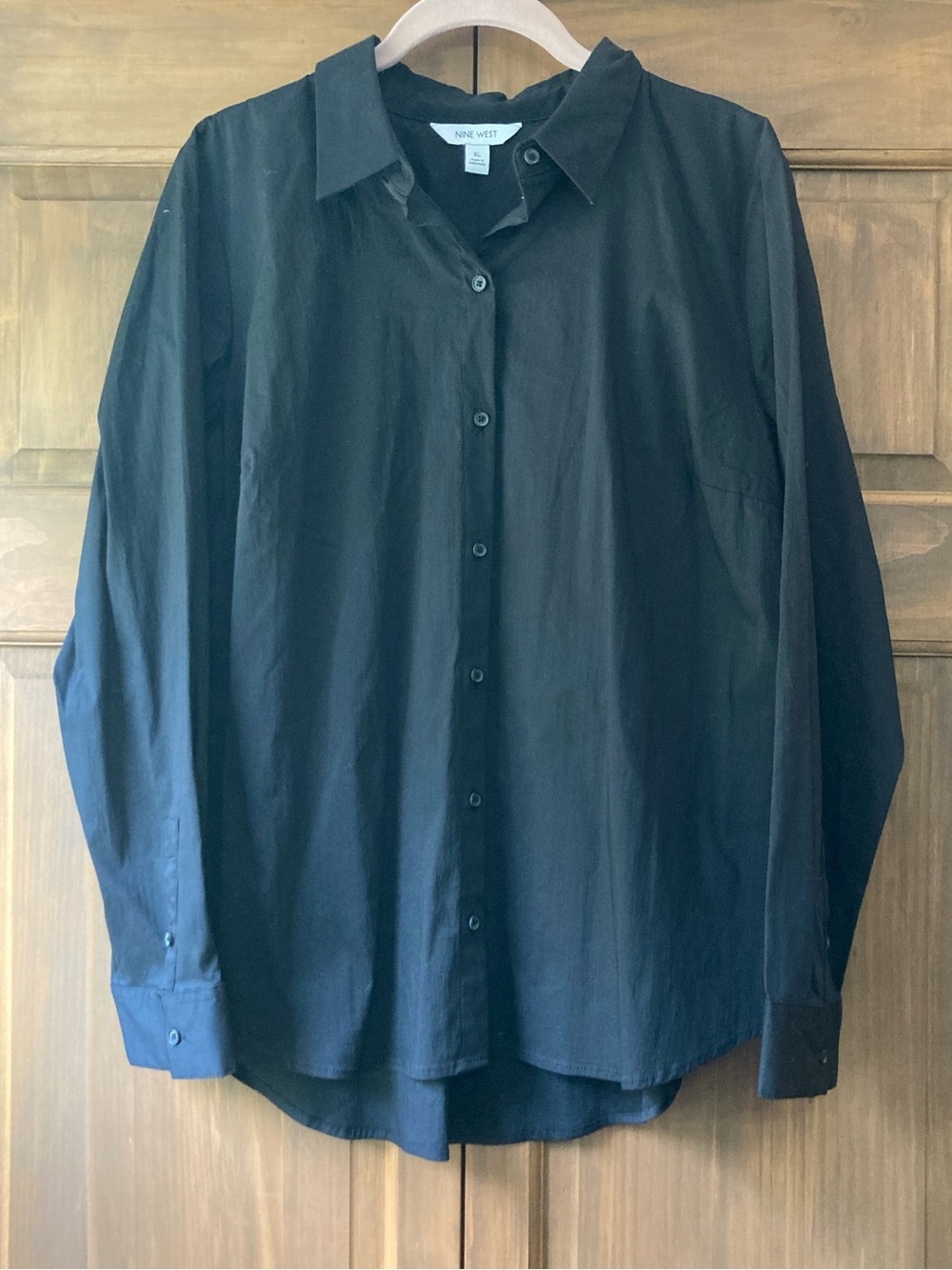 NWT Nine West LS Button-up Structured Shirt XL